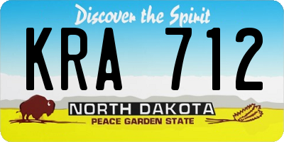ND license plate KRA712