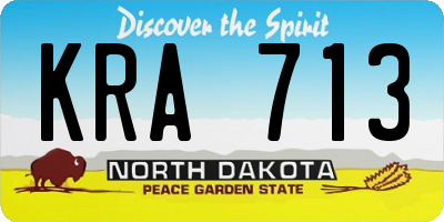 ND license plate KRA713