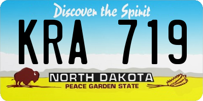 ND license plate KRA719