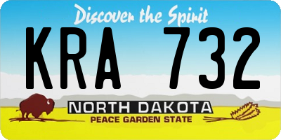 ND license plate KRA732