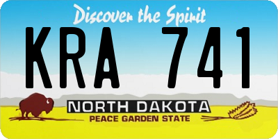 ND license plate KRA741