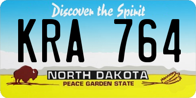 ND license plate KRA764