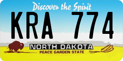 ND license plate KRA774