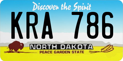 ND license plate KRA786