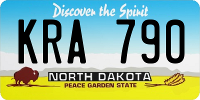 ND license plate KRA790