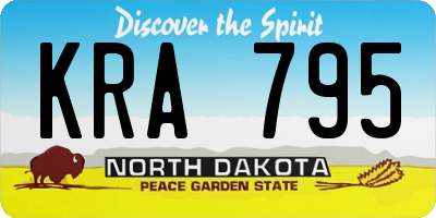 ND license plate KRA795