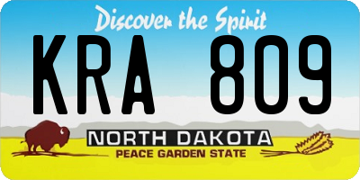 ND license plate KRA809