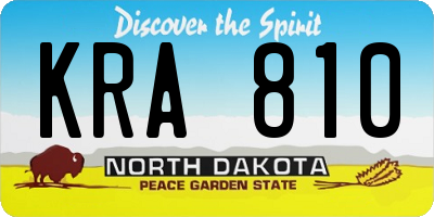 ND license plate KRA810