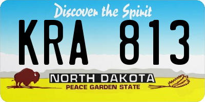 ND license plate KRA813