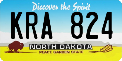 ND license plate KRA824