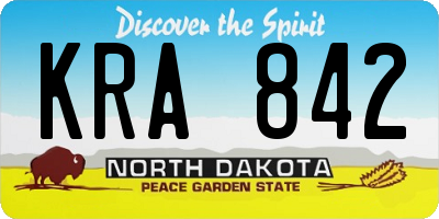 ND license plate KRA842