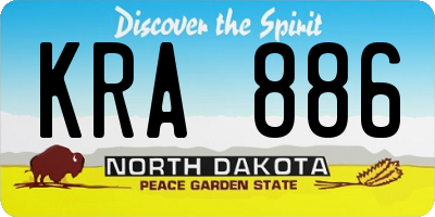 ND license plate KRA886