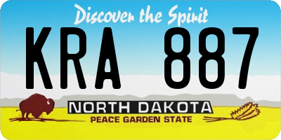 ND license plate KRA887