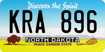 ND license plate KRA896
