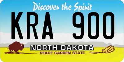 ND license plate KRA900