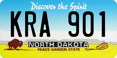 ND license plate KRA901