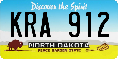 ND license plate KRA912