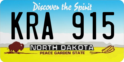 ND license plate KRA915