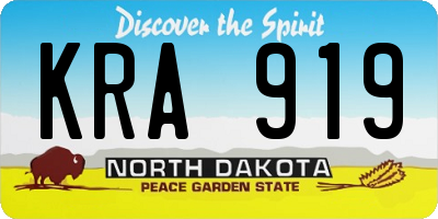 ND license plate KRA919