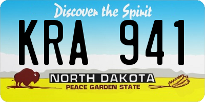 ND license plate KRA941