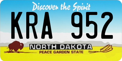 ND license plate KRA952