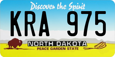 ND license plate KRA975
