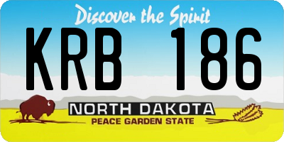 ND license plate KRB186
