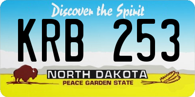 ND license plate KRB253