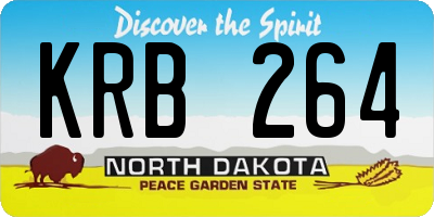 ND license plate KRB264