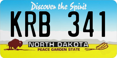 ND license plate KRB341