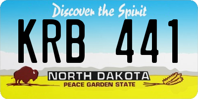 ND license plate KRB441