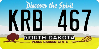 ND license plate KRB467