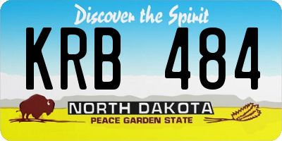 ND license plate KRB484