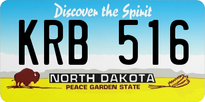 ND license plate KRB516