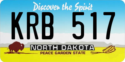 ND license plate KRB517