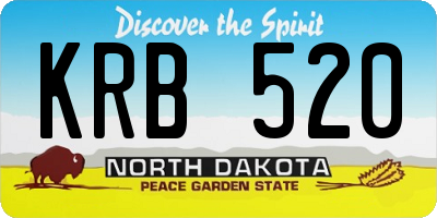 ND license plate KRB520