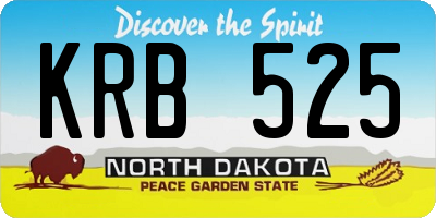 ND license plate KRB525