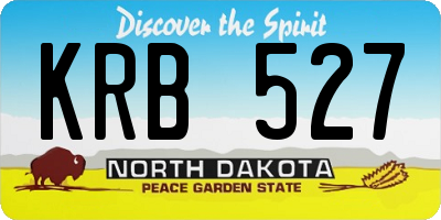 ND license plate KRB527
