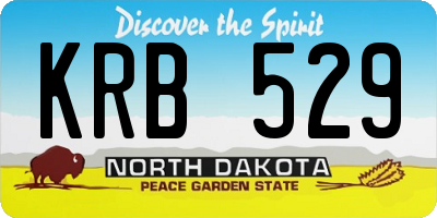 ND license plate KRB529