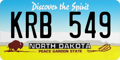 ND license plate KRB549