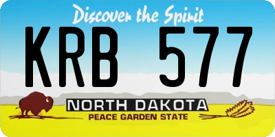 ND license plate KRB577