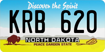 ND license plate KRB620