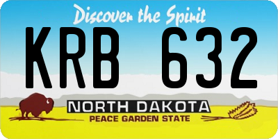ND license plate KRB632
