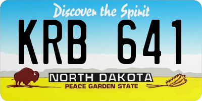 ND license plate KRB641