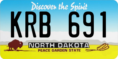 ND license plate KRB691