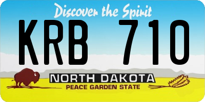 ND license plate KRB710