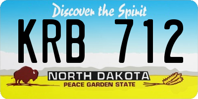 ND license plate KRB712