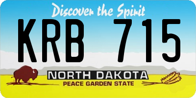 ND license plate KRB715