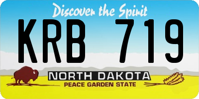 ND license plate KRB719