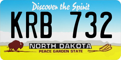 ND license plate KRB732